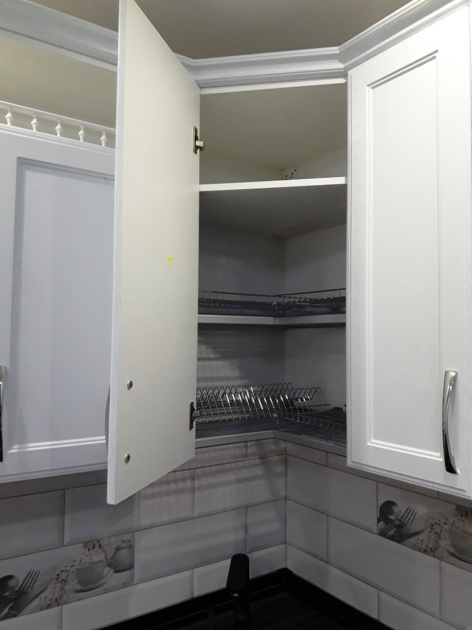Белый кухонный гарнитур-Кухня МДФ в ПВХ «Модель 540»-фото7